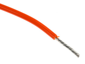 Przewód jednożyłowy linkowy 0.81 mm² Pomarańczowy Alpha Wire PVC 18 AWG 300 V dł. 305m 16/0,25 mm +105°C Lista UL