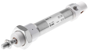 Siłownik pneumatyczny z tłoczyskiem skok: 50mm SMC Ø 20mm jednostronnego działania Action 176mm z amortyzacją