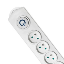 Qoltec Listwa zasilająca antyprzepięciowa 8 gniazd 1.5m Biała