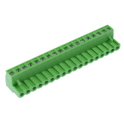 18-Way 5.08mm Right Angle Pluggable Terminal Block Green 15A 300V