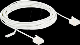 80777 RJ45 Network Cable Cat.6 UTP Ultra Slim 5 m white with short plu