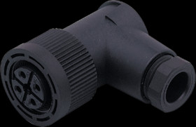 Jack, M18, 4 pole, screw connection, angled, E1003A