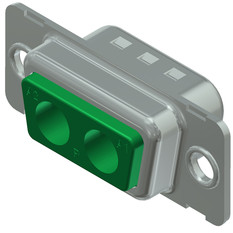 D-Sub plug, 2 pole, 2W2C, unequipped, straight, solder pin, 302W2CPXX99A10X