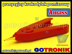 Krokodylek pomiarowy precyzyjny | czerwony