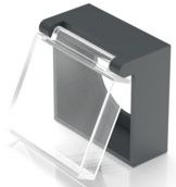 Protective cover, square, (L x W x H) 23.5 x 20 x 13.5 mm, for LUMOTAST 75, 5.05.800.030/0000
