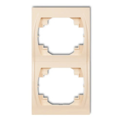 LOGO Ramka pionowa podwójna beżowy 1LRV-2
