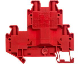 Złączka szynowa 2-piętrowa 4-przewodowa 4mm2 czerwona Ex UTTB 4 RD 3046786 /50szt./