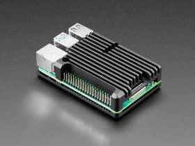 Adafruit Aluminum Metal Heatsink Raspberry Pi 4 Case