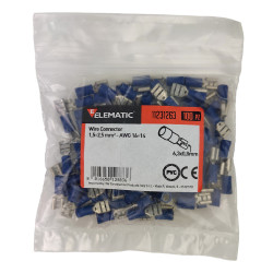 Końcówki konektorowe żeńskie częściowo izolowane 100szt ELEMATIC GKI1,5/6,3/0,8