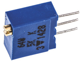 Potencjometr dostrojczy 5kΩ THT 0.5W 19 (elektryczny), 22 (mechaniczny) -zwoje Regulacja górna 2,2 mm