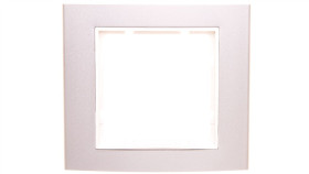 Berker B.3/B.7 Glas Ramka Pojedyncza Aluminium/Śnieżnobiała 10113904