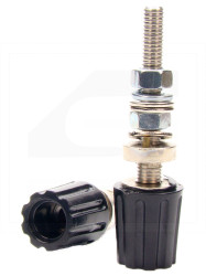 Zacisk laboratoryjny ZACI-4985 czarny 5mm ABS 40A ZL40/BL RoHS