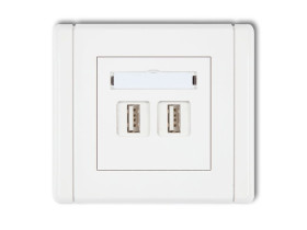 FLEXI Gniazdo USBx2 podwójne-AA 3.0 biały FGUSB-6 KARLIK