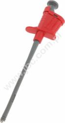 6008-IEC-RT Chwytak haczyk., elastyczny z gn.4mm, L=158mm, czerwony, ELECTRO-PJP, 6008IECRT