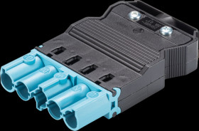92.754.4453.0 Plug, 5-pin, blue, screw connection