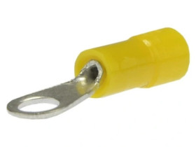 Końcówka oczkowa izolowana typ KOE DIN 25mm2 / M6 miedziana cynowana galwanicznie żółta ERKO