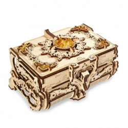 Bursztynowa szkatuła - model mechaniczny do składania - fornir - 189 elementów - Ugearsmodels 70090