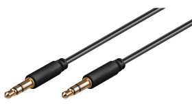 Kabel Łączący Audio Aux, 3,5 Mm Stereo 3-Pinowy, Cienki, Cu - Długość Kabla 1 M