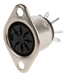 Gniazdo Din 7 -pinowe Żeński Montaż na panelu