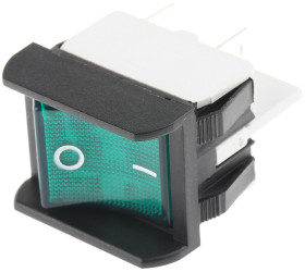 Przełącznik kołyskowy Wł.-wył. podświetlany 16 A DPST Zielony APEM