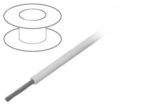 3075-WH005 Przewód na rolce 30,5m linka Cu 18AWG PVC biały 600V
