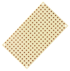 Circuit breadboard, 100 x 60 mm, pitch 5.08 mm, single sided, CEM1 epoxy, Cu 35 µm, 1906SA048