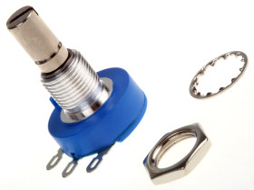 Potencjometr 2.5kΩ typ Obrotowy Bourns średnica wału 6,35 mm 2W długość wału 22.2mm średnica 19.05mm Montaż panelowy