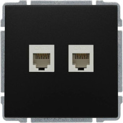 KOS 66 Pokrywa do 2x gniazda Keystone mocowanie za pomocą łapek lub wkrętów 6609802