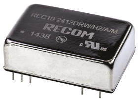 Przetwornica DC-DC, 10W, Uwe 18 → 36 V DC, Uwy ±12V dc, Iwy ±416mA, Recom Tak