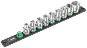 Szyna gniazd rozmiar napędu 1/2 cala elementy: 9 Wera