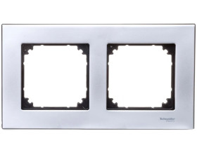 Merten M-Elegance Ramka podwójna metalowa platynowy srebrny MTN403260