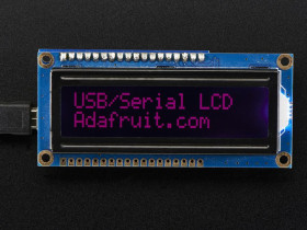 Adafruit USB + Serial Backpack Kit with 16x2 RGB backlight negative LCD