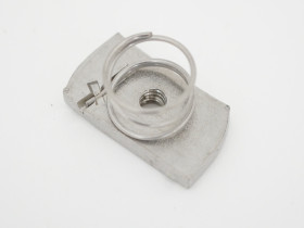 Podkładka do szyn montażowych z gwintem M10 wymiary 35 x 19mm RS PRO Stal