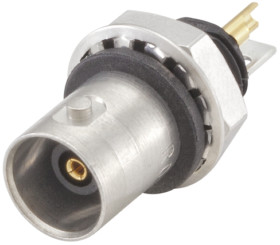 Złącze koncentryczne Montaż na panelu Żeński 50Ω typ złącza Złącze BNC 0 to 10GHz Lutowane