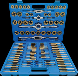 BT101985 TiN thread tapping tool set, 110 pieces