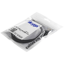 Akyga AK-USB-26 USB cable USB-A to Micro-B 3.0 Black 0.50 m