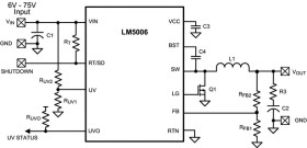 6-75V Wide Vin, 600mA Constant On-Time Non-Synchronous Buck Regulator