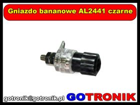 Gniazdo bananowe AL2441 czarne