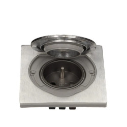 Gniazdo hermetyczne podtynkowe z/u IP55 stal nierdzewna OR-AE-1397