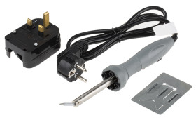 Lutownica elektryczna RS PRO 40W Typ F — wtyczka Schuko z konwerterem UK