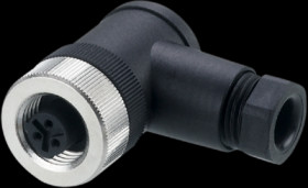 Jack, 1/2&quot;, 3 pole, screw connection, angled, E11795