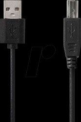 CCGL60101BK20 USB 2.0 cable, A connector &gt; B connector, 2 m, black