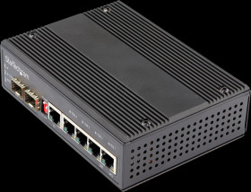 IES1G52UP12V Switch, 6-Port, Gigabit Ethernet, SFP, PoE