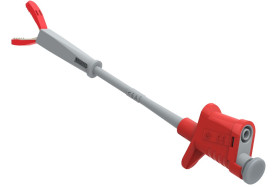 Zacisk krokodylkowy 6A izolowany 23mm Czerwony Electro PJP