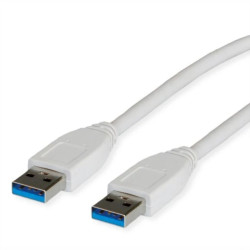 Kabel VALUE USB 3.2 Gen 1, typ A-A, biały, 3 m