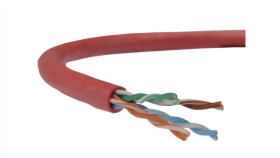 Kabel Utp Kat.5E U/Utp 4X2x0,58 Linka Czerwona Telegärtner /100M/