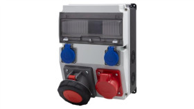 Rozdzielnica Caja 12M Bicolor - Gniazda 32A 5P, 63A 5P, 2X230v /12 Modułów/