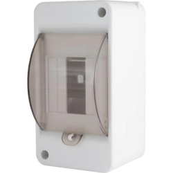 Rozdzielnica natynkowa S-3 1x3 moduły IP40 76x140x67mm drzwi transparentne dymne INCOBEX