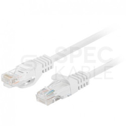 Patchcord UTP kat.6 kabel sieciowy LAN 2x RJ45 linka biały 0,25m LANBERG