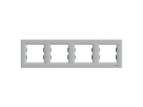 ASFORA Ramka 4 poczwórna pozioma aluminium EPH5800461 SCHNEIDER ELECTRIC